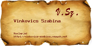Vinkovics Szabina névjegykártya